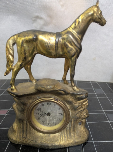 Tisch kamin figurenuhr pferd - tisch,